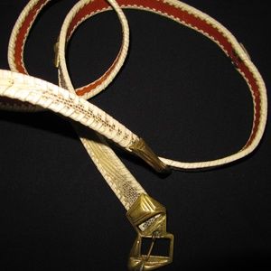 ROBERT CHRISTOPH Snakeskin Belt, Signed